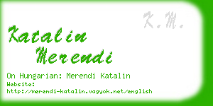 katalin merendi business card